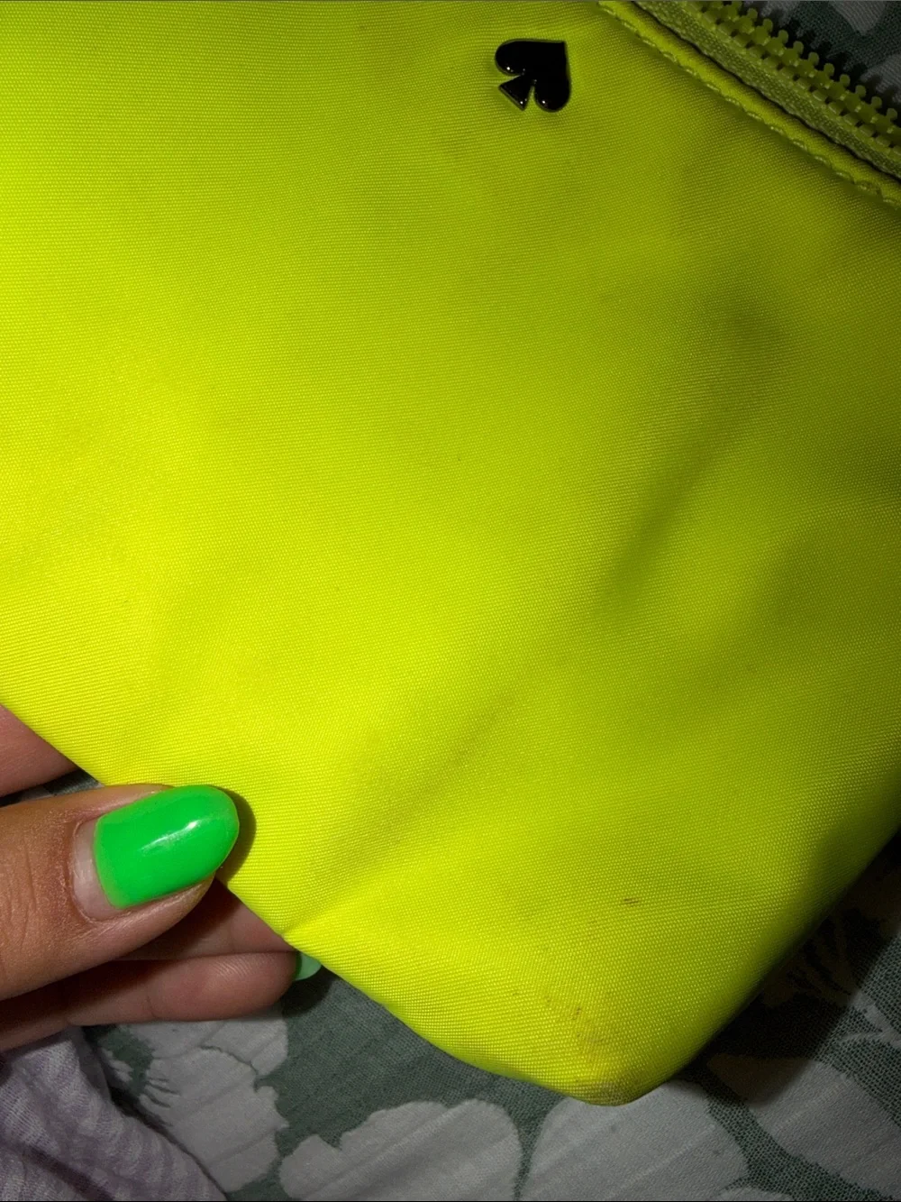 kate spade Neon Yellow Zip Wristlet Pouch